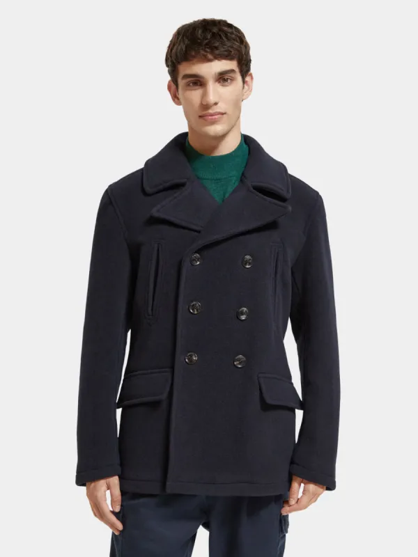 Wool blend peacoat sold by Scotch and Soda