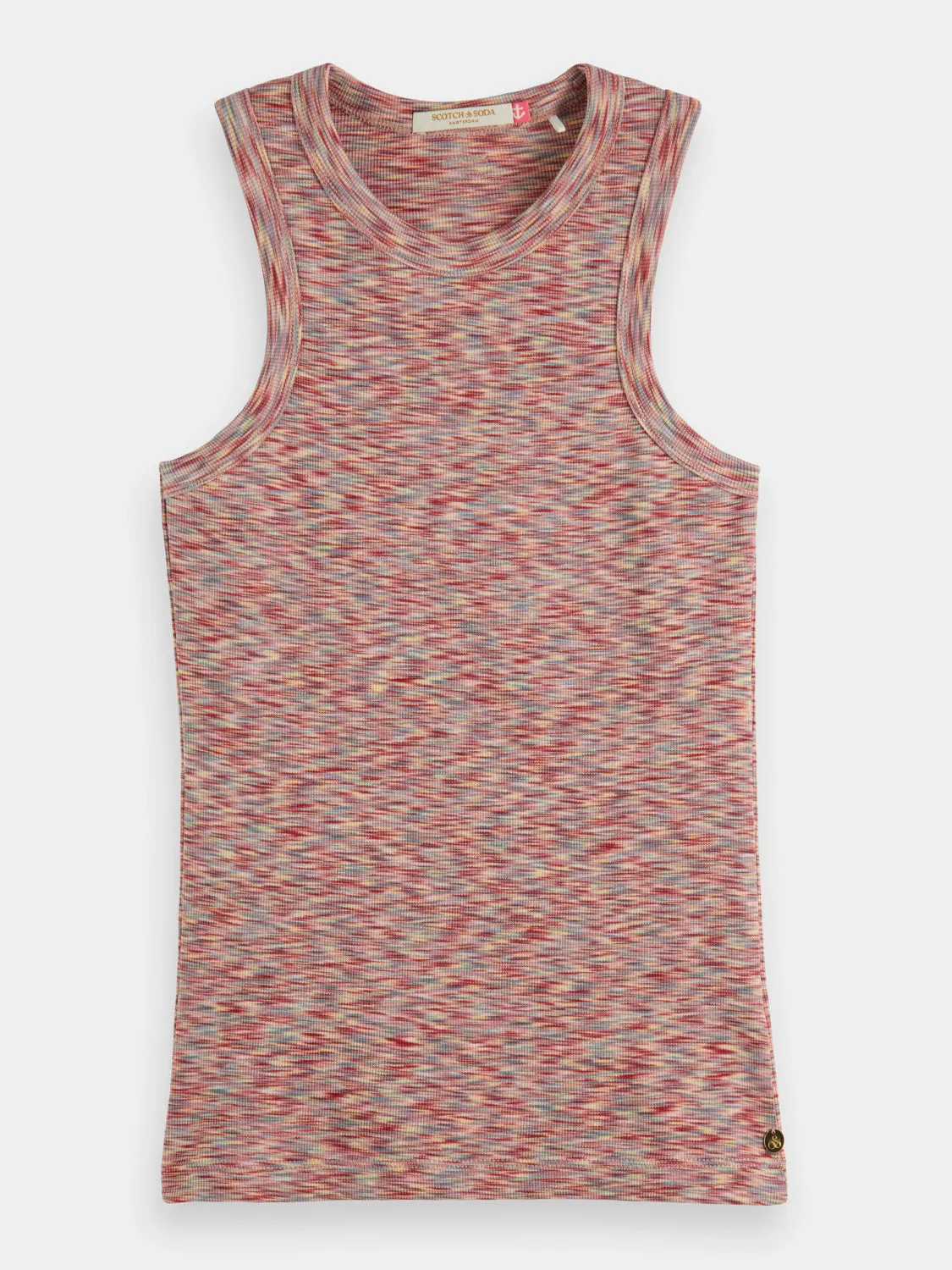 Space-dyed racerback tank top sold by Scotch & Soda