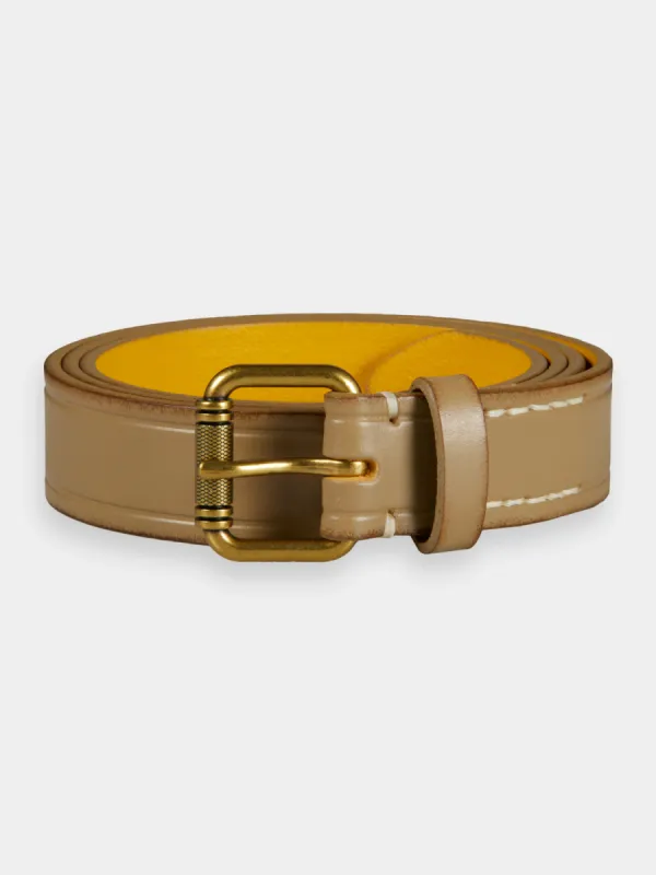 Slim leather belt sold by Scotch and Soda