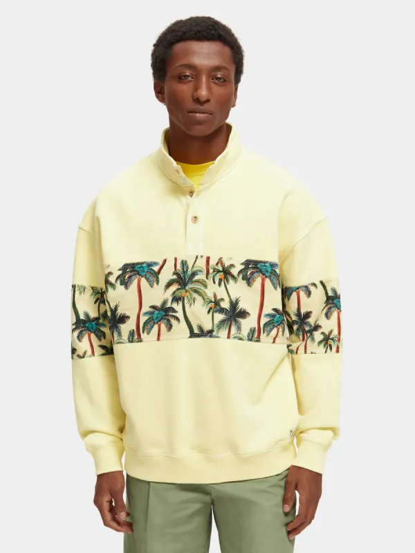 Garment-dyed felpa-poplin sweatshirt sold by Scotch and Soda