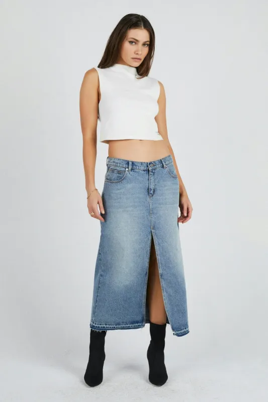 Abrand 99 Maxi Skirt Lula Mid Vintage Blue sold by Shine On