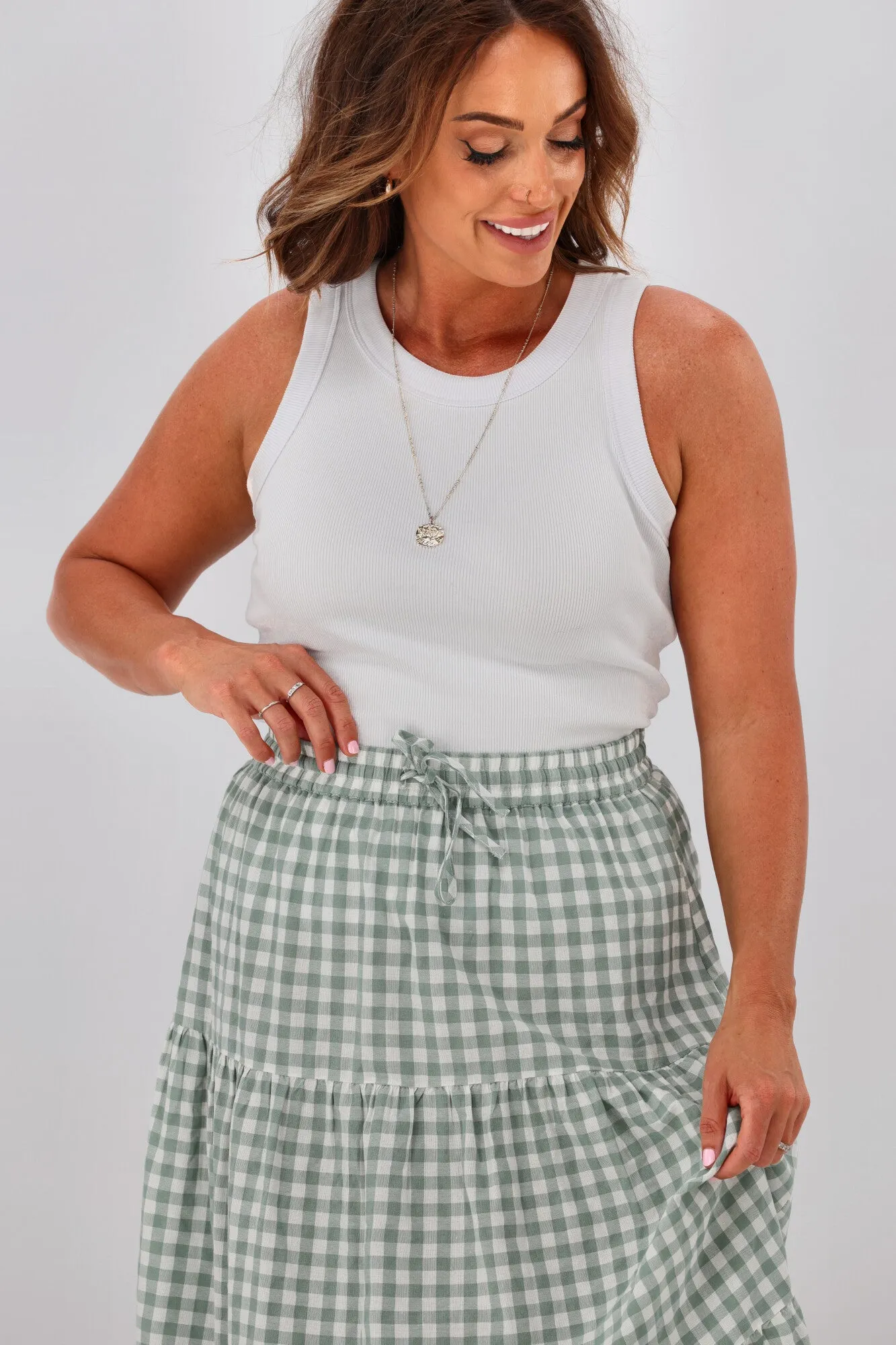 All About Eve Frankie Maxi Skirt Sage sold by Shine On product image thumbnail 2