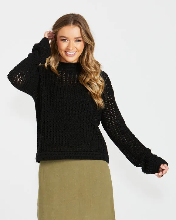 Sass Talullah Knit Black sold by Shine On