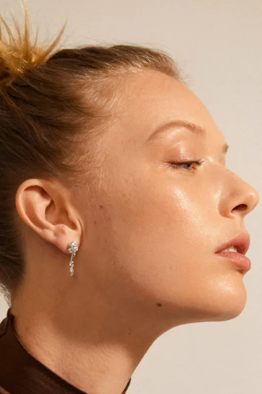 Pilgrim Solidarity Recycled Organic Shaped Earrings Silver sold by Shine On