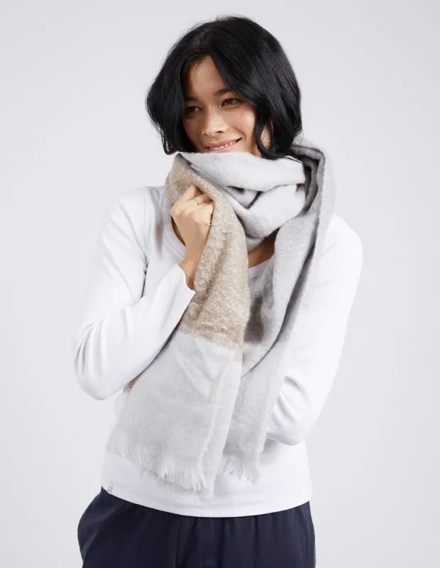 Elm Pasture Scarf Grey Cream sold by Shine On