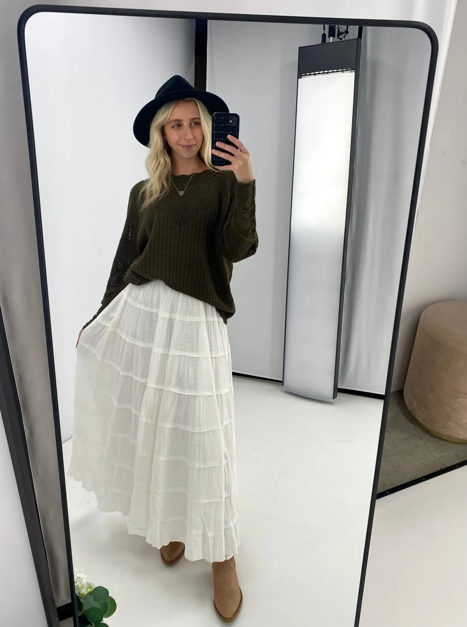 All About Eve Paloma Maxi Skirt Vintage White sold by Shine On product image thumbnail 2