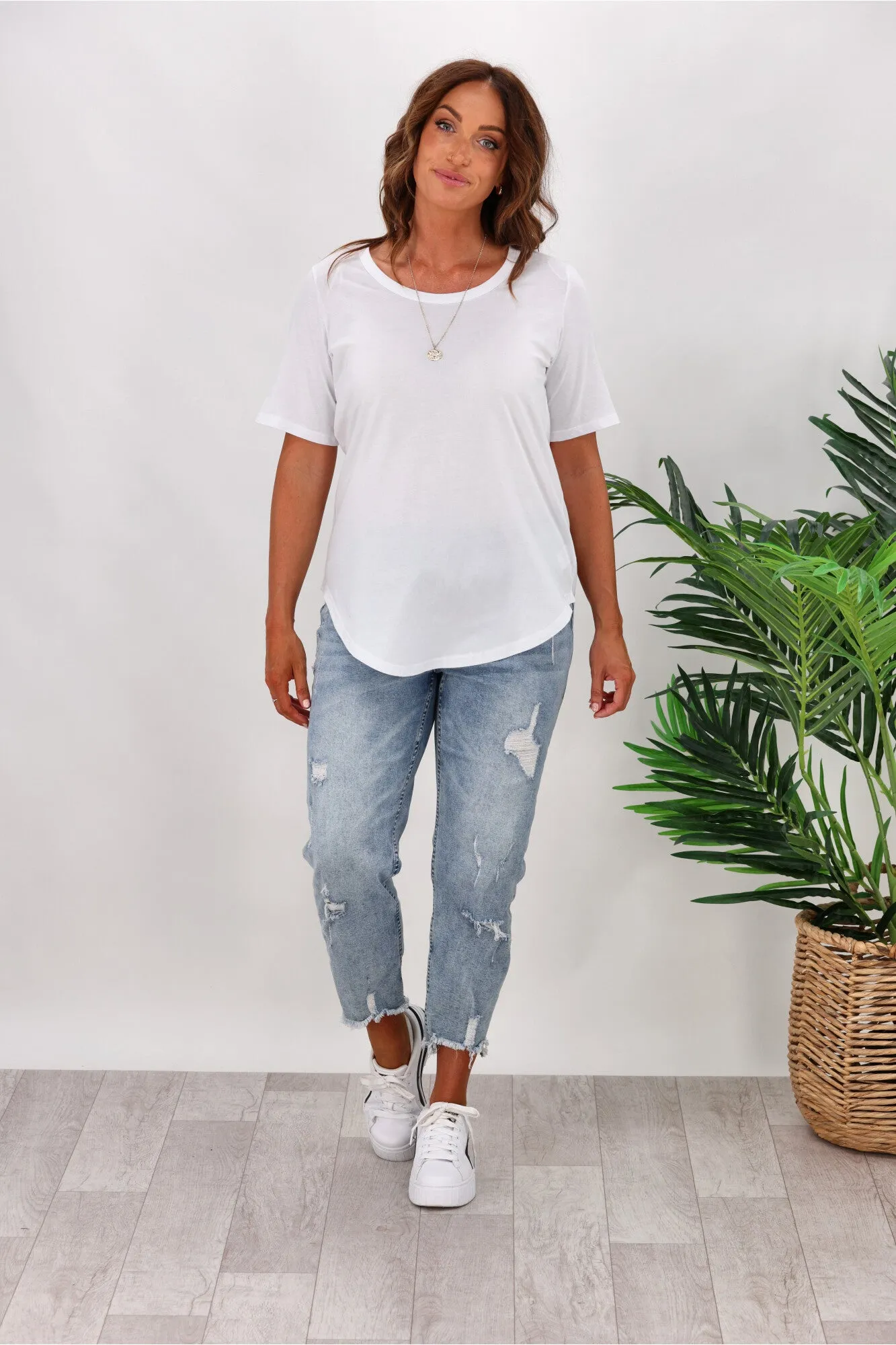 Betty Basics Ariana Tee White sold by Shine On product image thumbnail 4