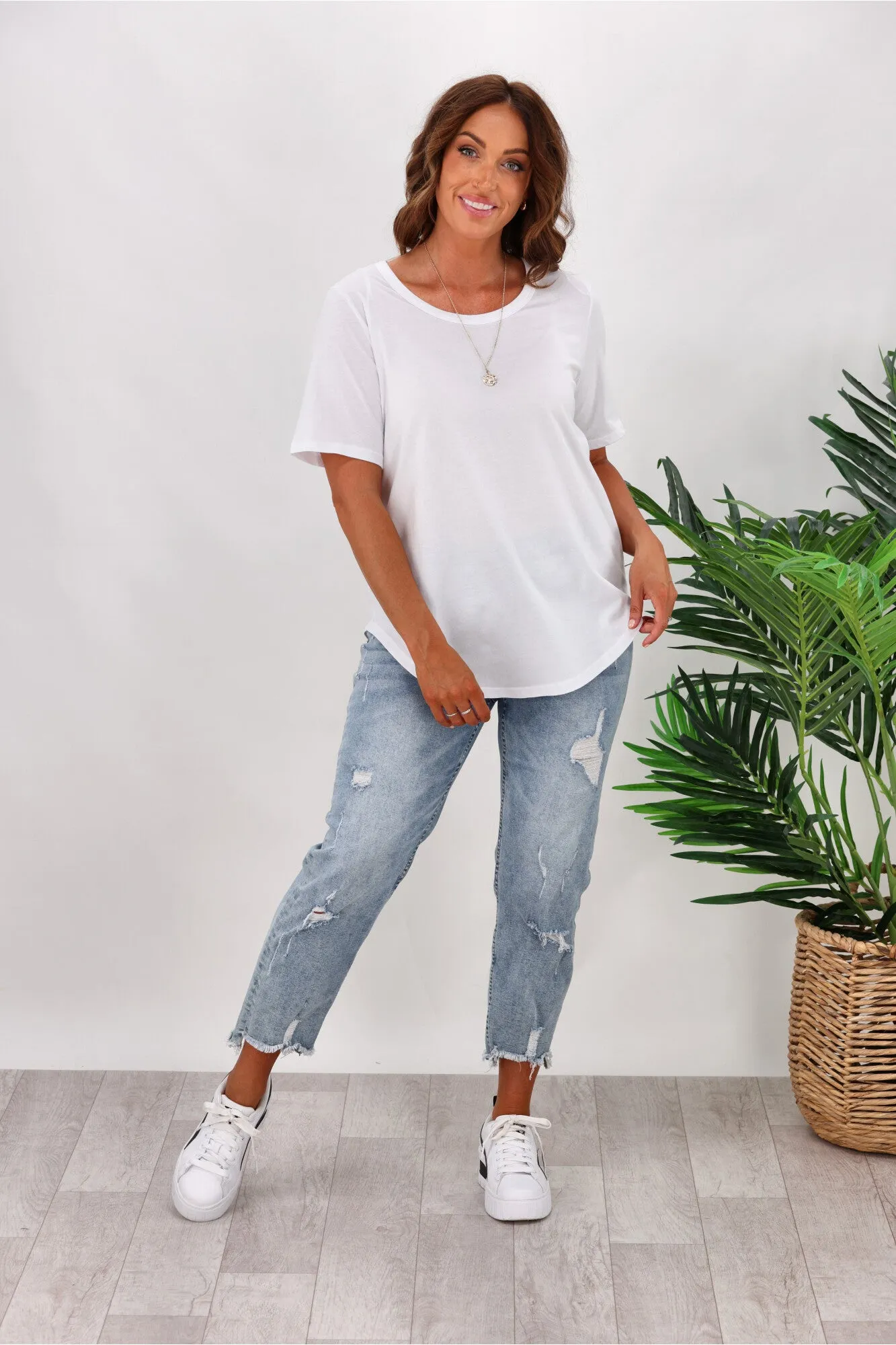 Betty Basics Ariana Tee White sold by Shine On product image thumbnail 3