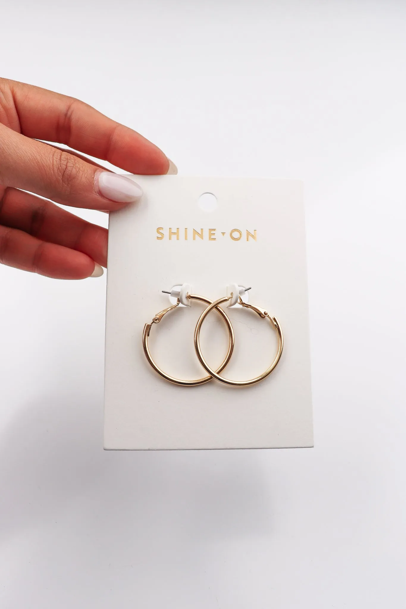 Shine On Label Small Hoop Gold sold by Shine On