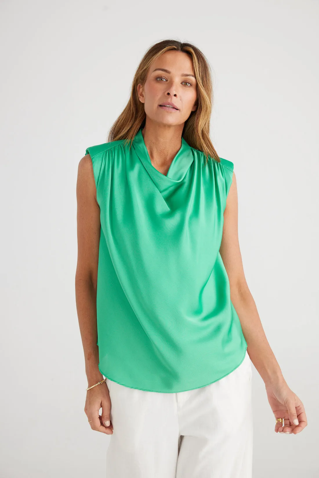 Brave+True Jana Top Green sold by Shine On