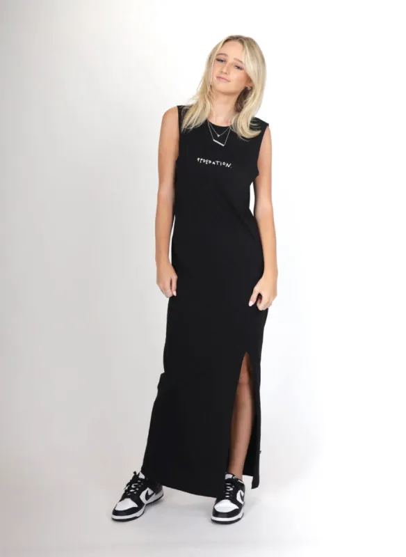 Federation Mimi Maxi Drawn Dress Black sold by Shine On