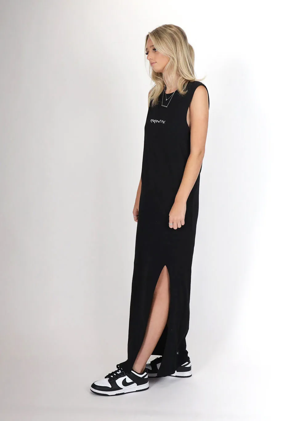 Federation Mimi Maxi Drawn Dress Black sold by Shine On product image thumbnail 3