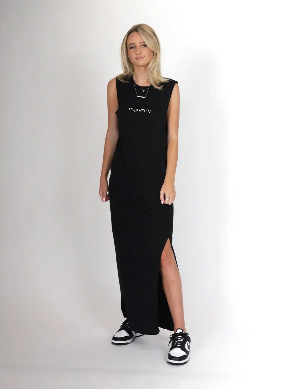 Federation Mimi Maxi Drawn Dress Black sold by Shine On product image thumbnail 2