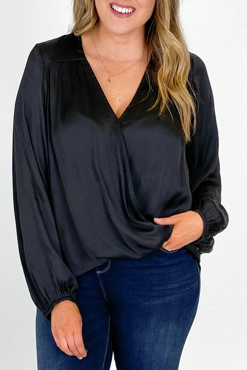 Gloss by Shine On Brinley Crossover Blouse Black sold by Shine On product image thumbnail 3