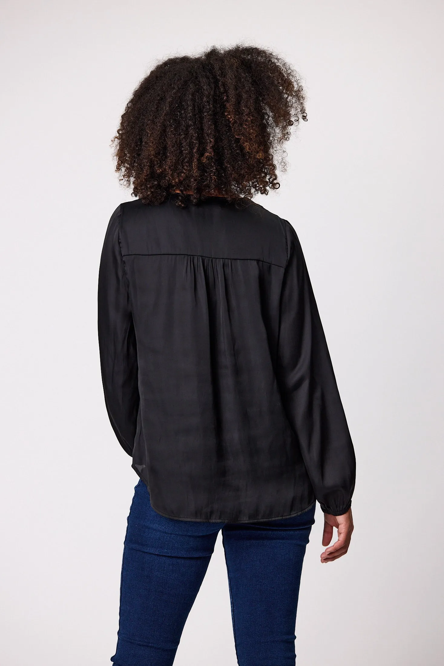 Gloss by Shine On Brinley Crossover Blouse Black sold by Shine On product image thumbnail 5