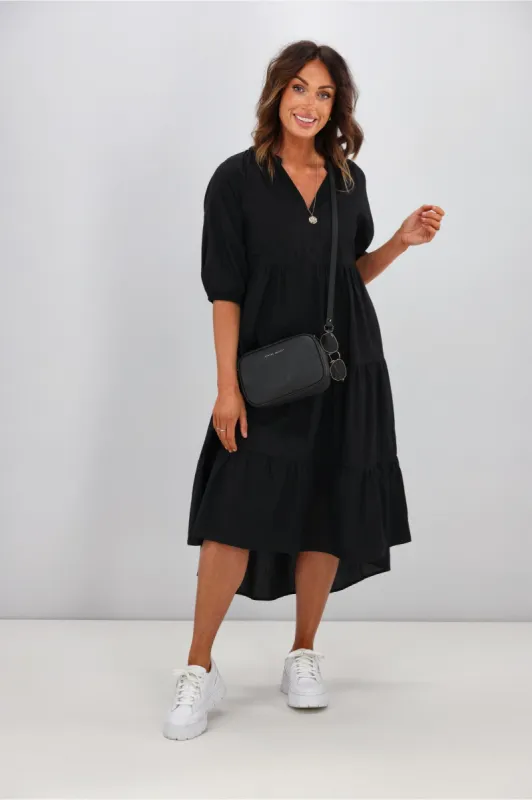 Sunday Boho Harlow Hi Low Dress Black sold by Shine On