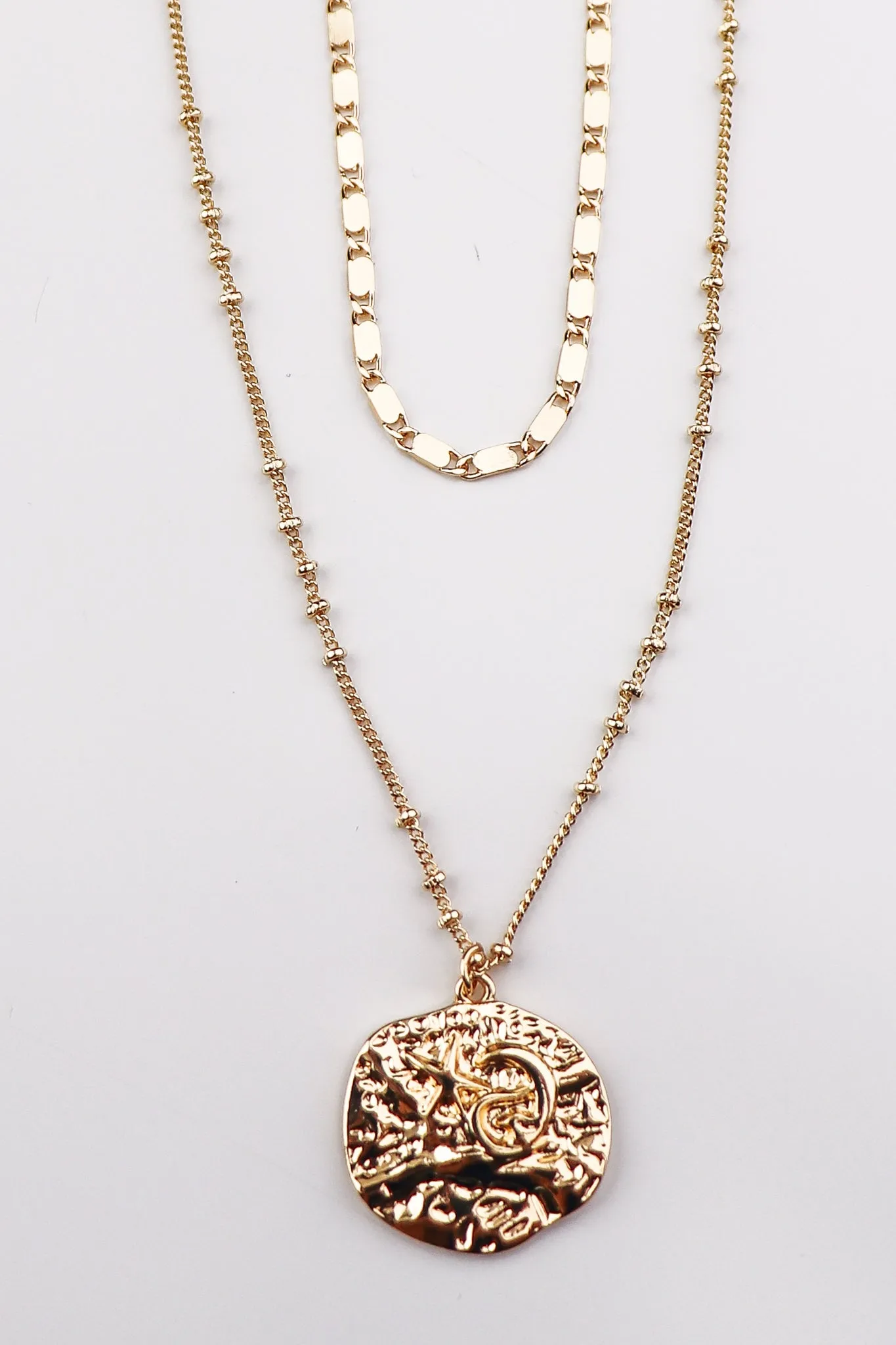 Shine On Label Coin Necklace Set Gold sold by Shine On