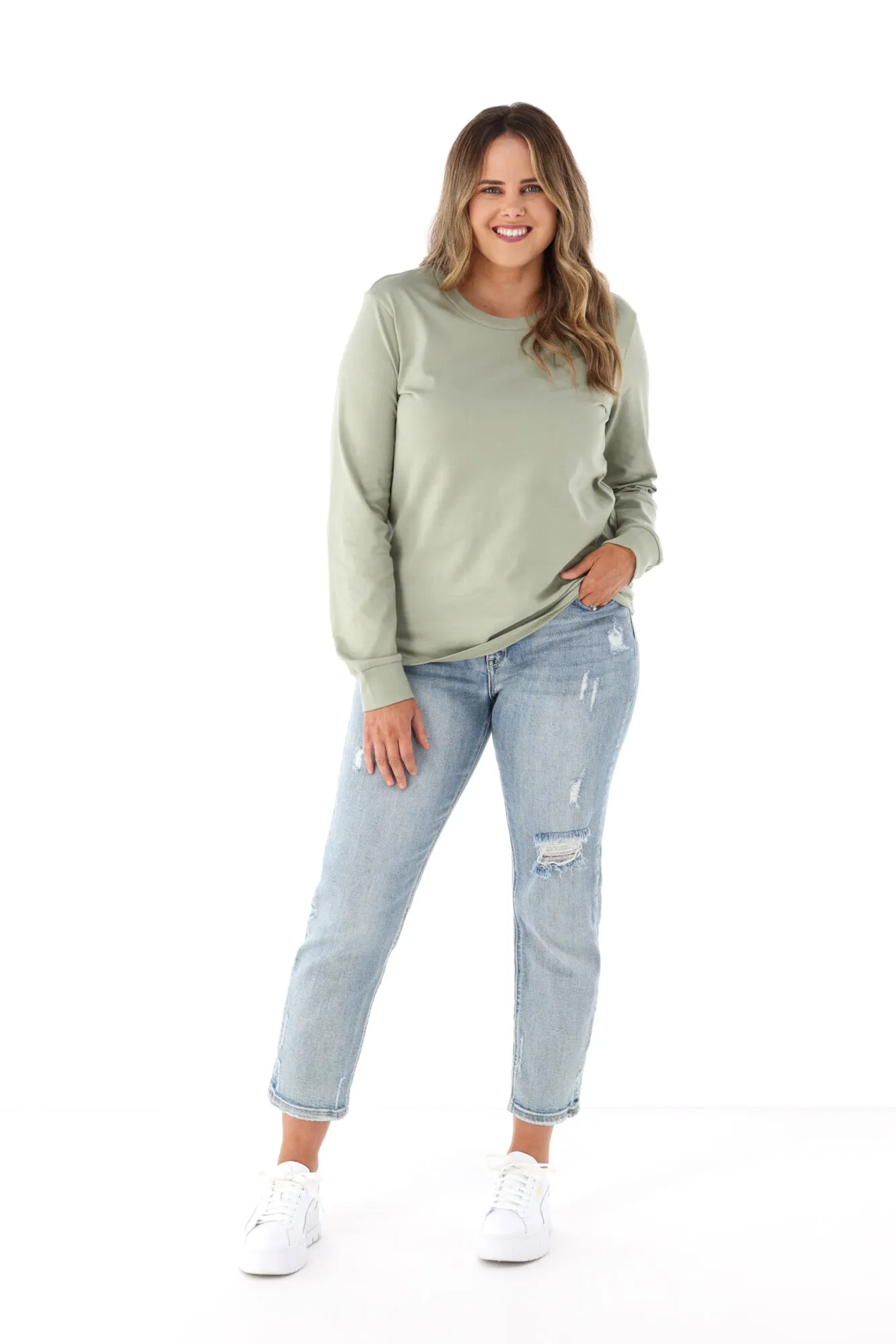 AS Colour Dice Long Sleeve Tee Pistachio sold by Shine On product image thumbnail 3