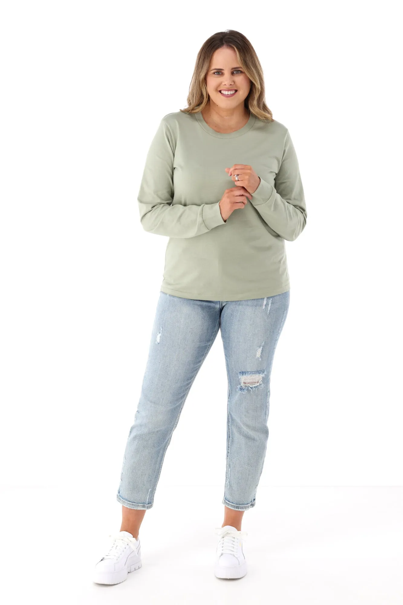 AS Colour Dice Long Sleeve Tee Pistachio sold by Shine On product image thumbnail 5