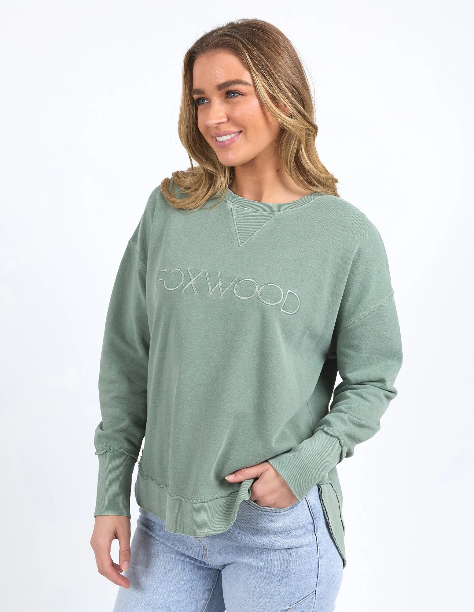 Foxwood Simplified Crew Sage sold by Shine On product image thumbnail 3