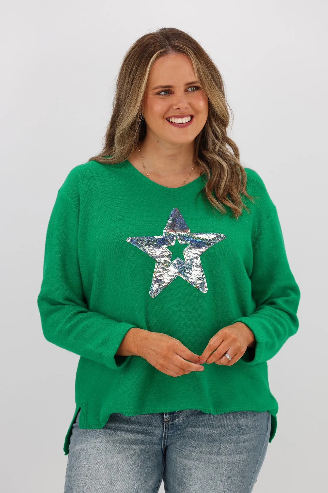 Willow & Tree Wren Knit Jumper Apple Green sold by Shine On product image thumbnail 4