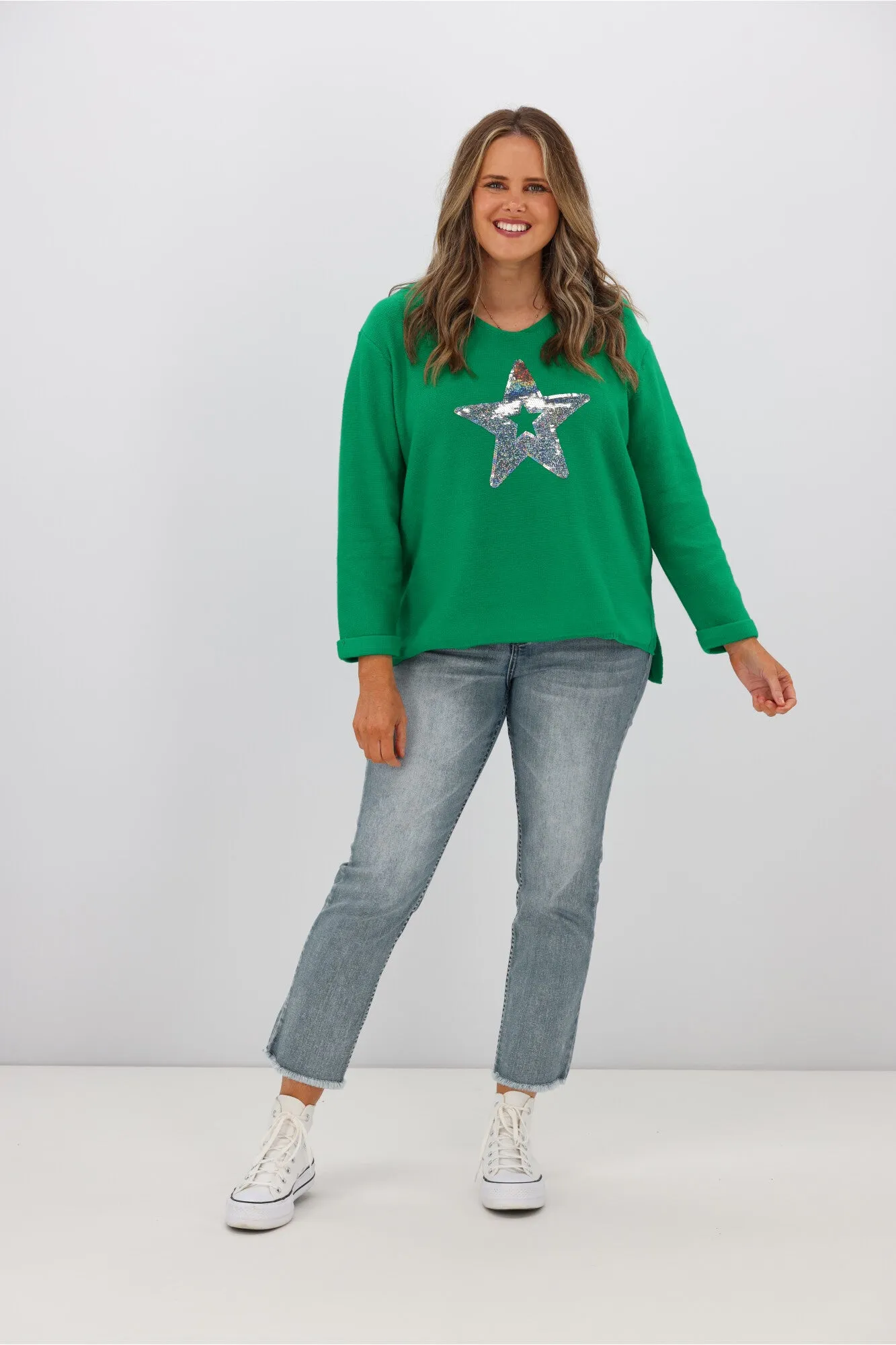 Willow & Tree Wren Knit Jumper Apple Green sold by Shine On product image thumbnail 5