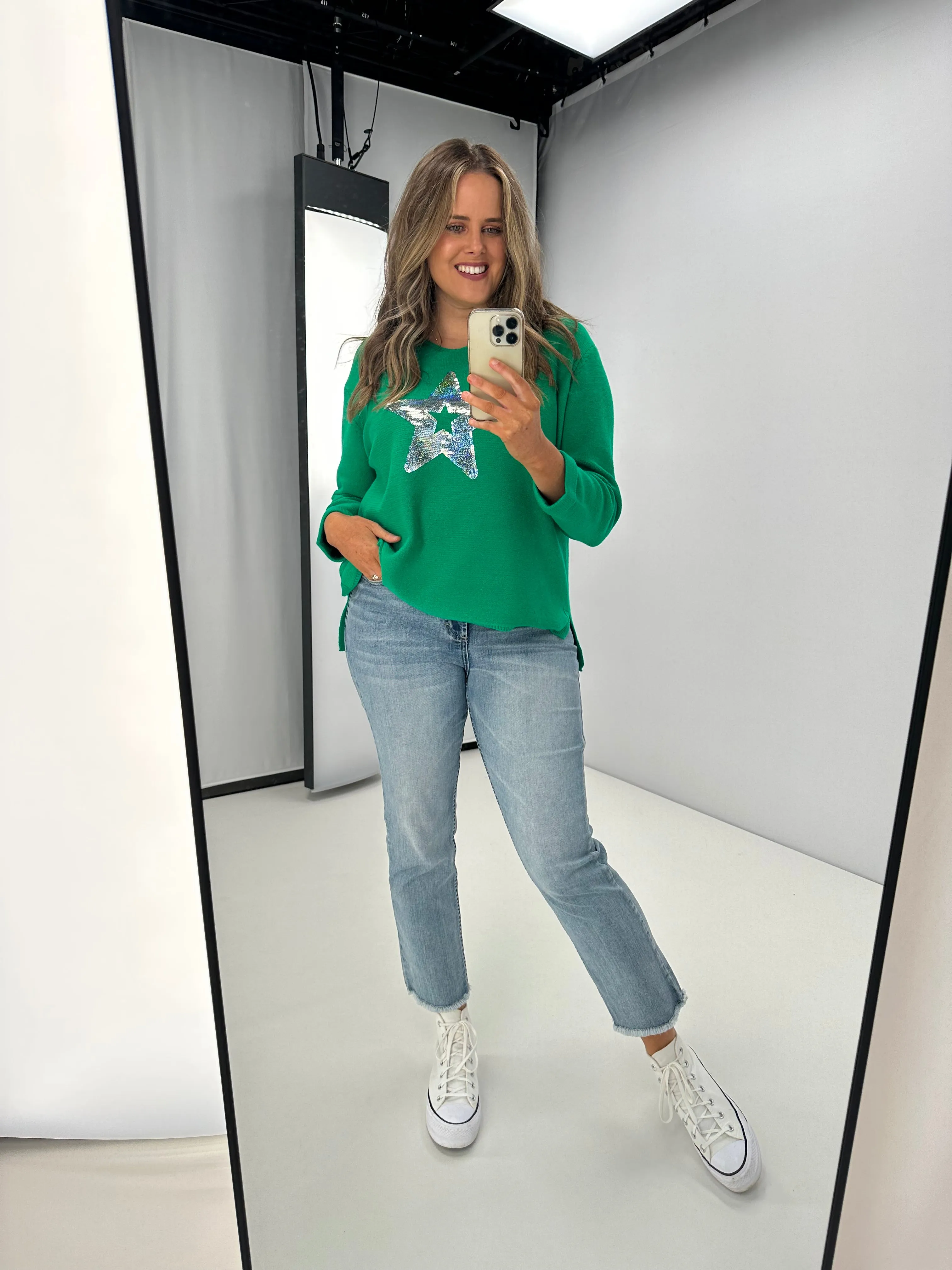 Willow & Tree Wren Knit Jumper Apple Green sold by Shine On product image thumbnail 3