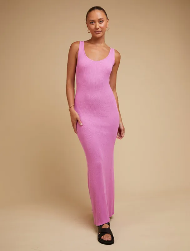 Silent Theory Freya Dress Bright Pink sold by Shine On