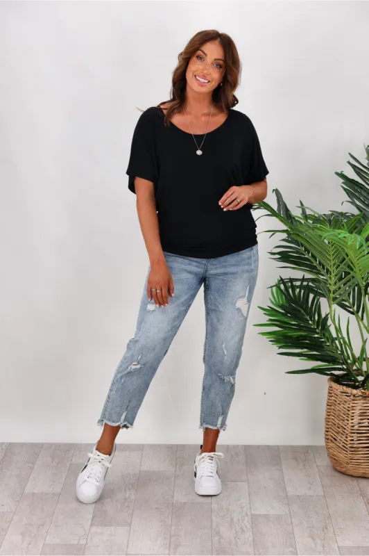 Betty Basics Maui Tee In Black sold by Shine On