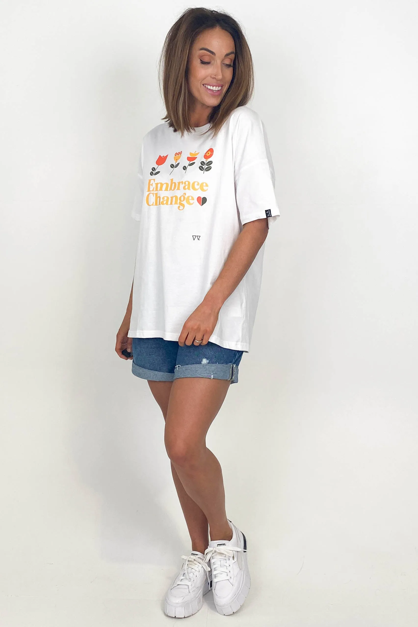 Rebel Club by Shine On Embrace Tee White sold by Shine On product image thumbnail 5