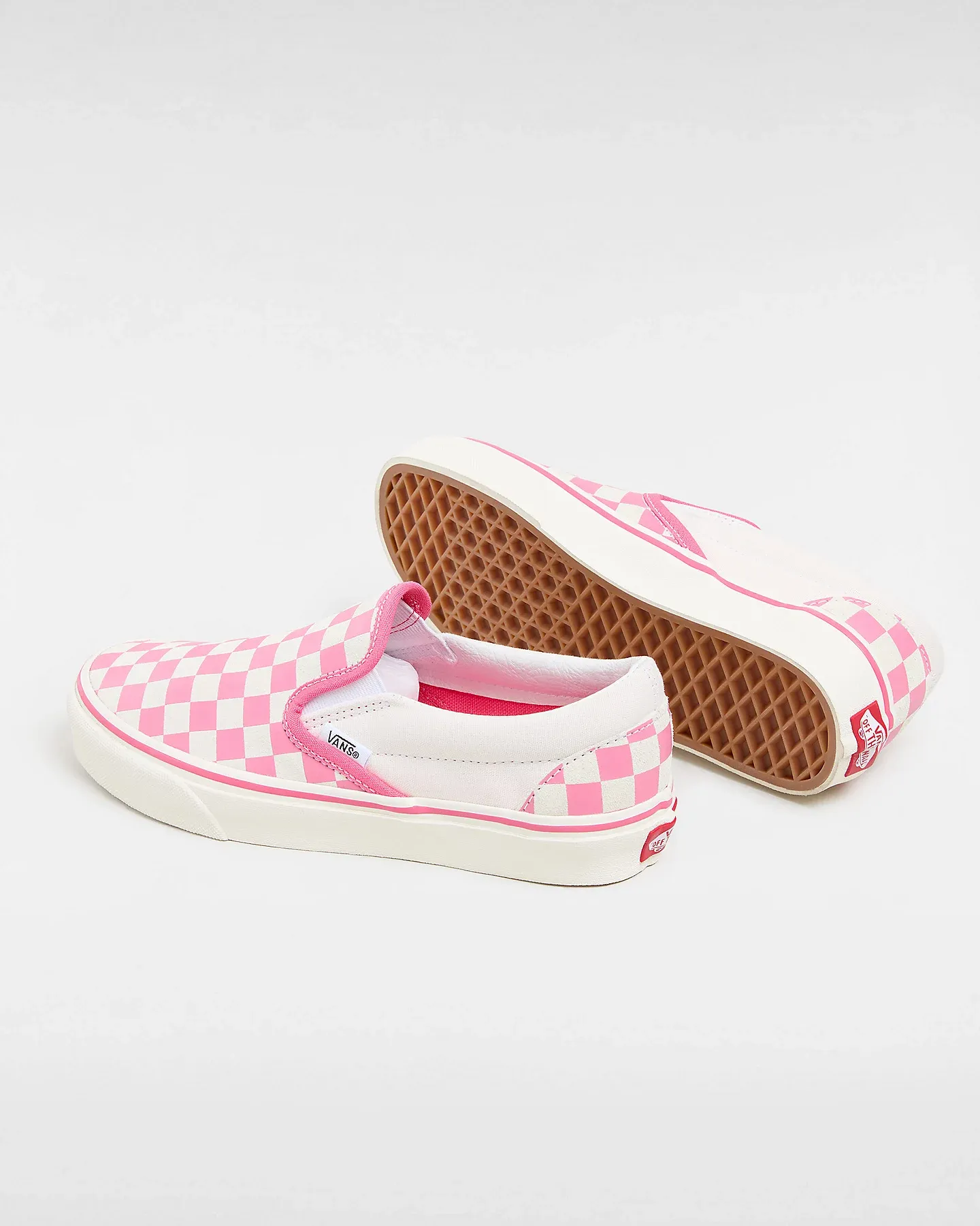 Vans Classic Slip-On Checkerboard Pink/True White sold by Shine On product image thumbnail 5
