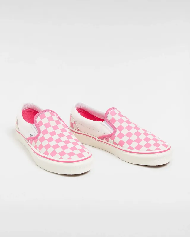 Vans Classic Slip-On Checkerboard Pink/True White sold by Shine On