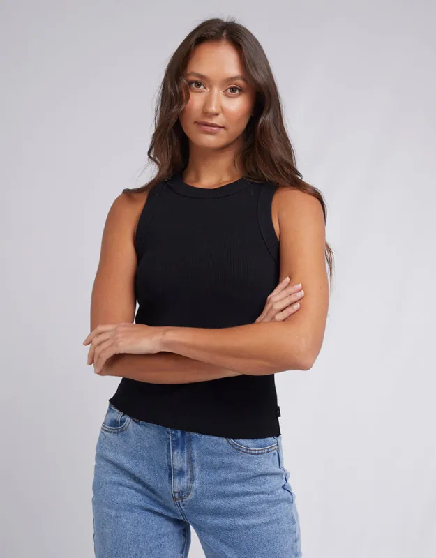 Silent Theory Greta Tank Black sold by Shine On