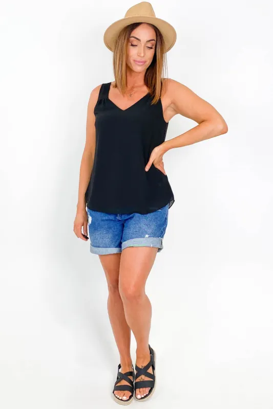 Shine On Label Mia Gather Shoulder Cami Black sold by Shine On