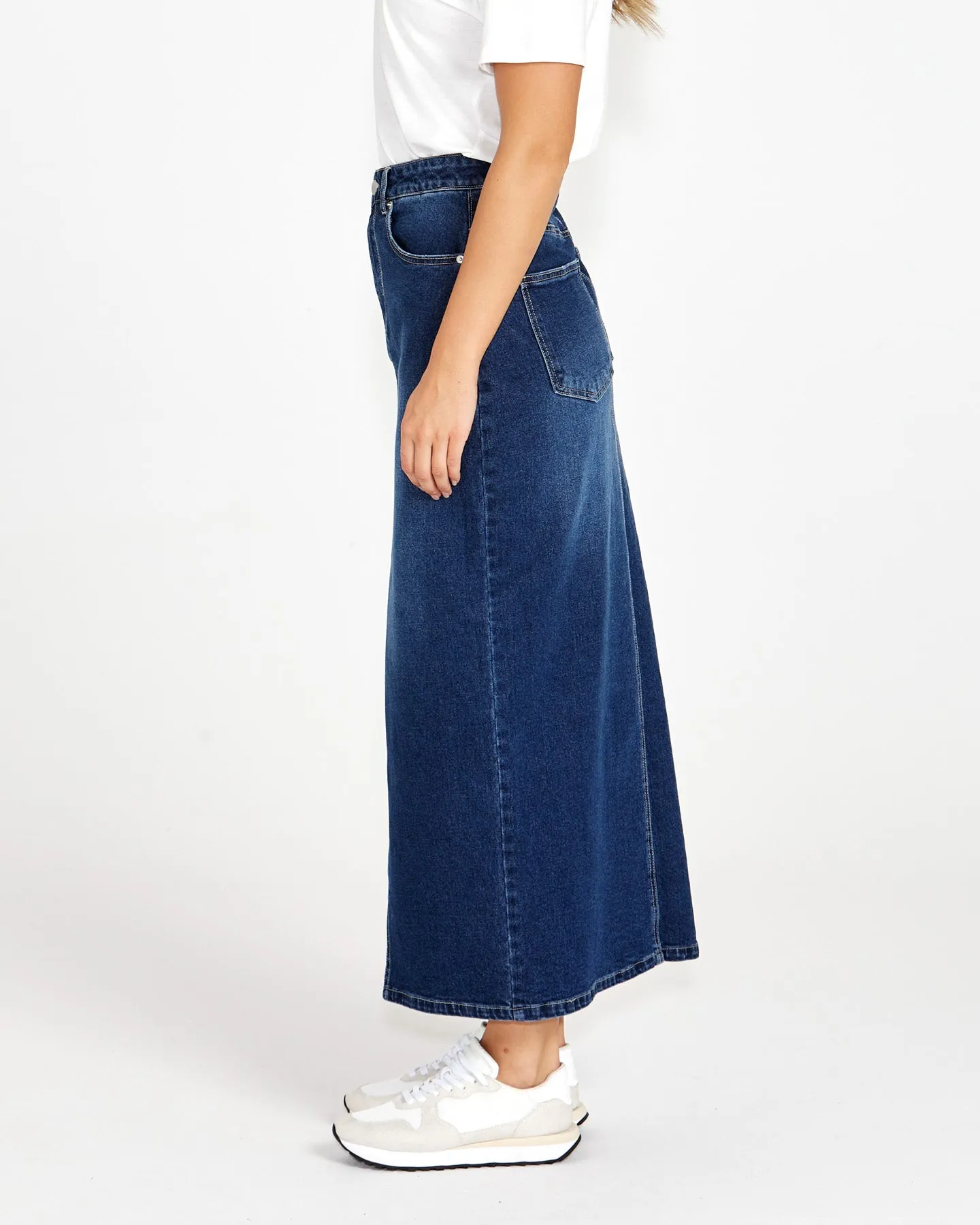 Sass Emerald Denim Maxi Skirt 78 Wash sold by Shine On product image thumbnail 4