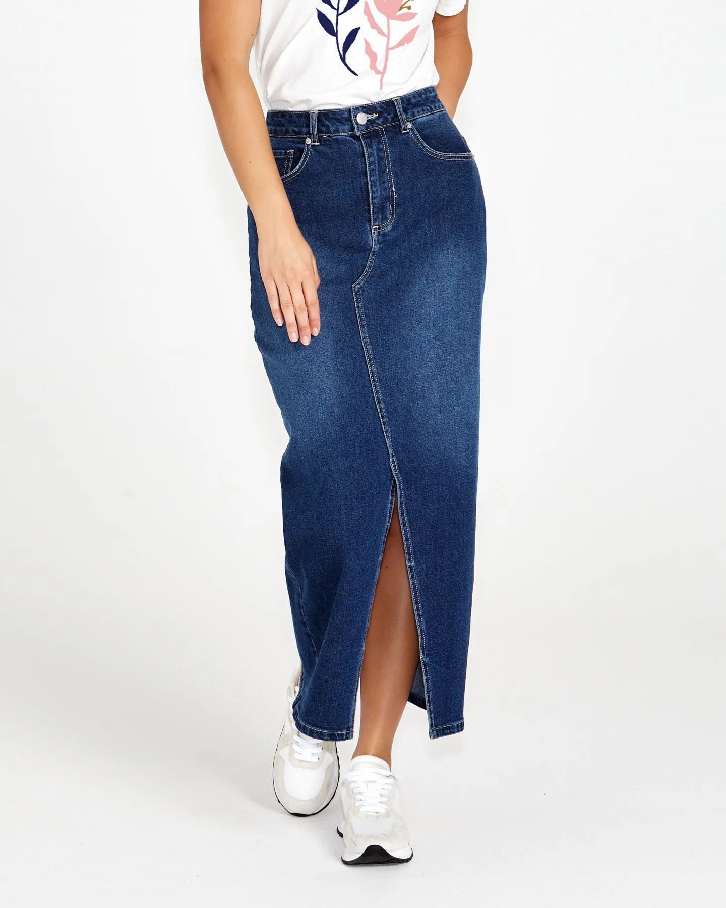 Sass Emerald Denim Maxi Skirt 78 Wash sold by Shine On product image thumbnail 2