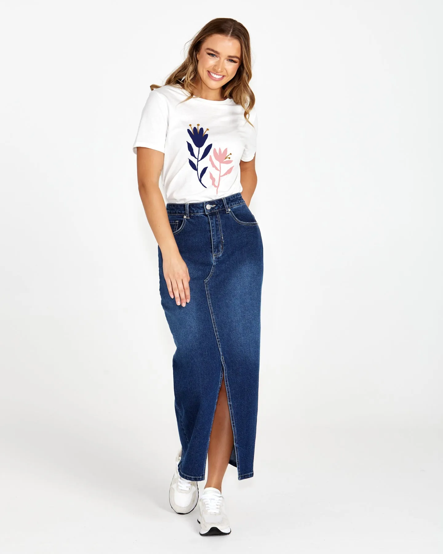 Sass Emerald Denim Maxi Skirt 78 Wash sold by Shine On product image thumbnail 3