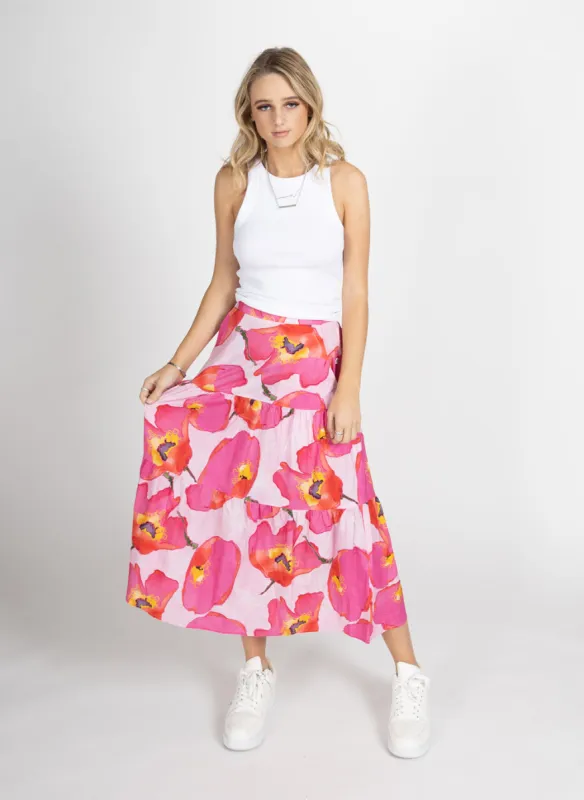 Federation Tier Skirt Pink sold by Shine On