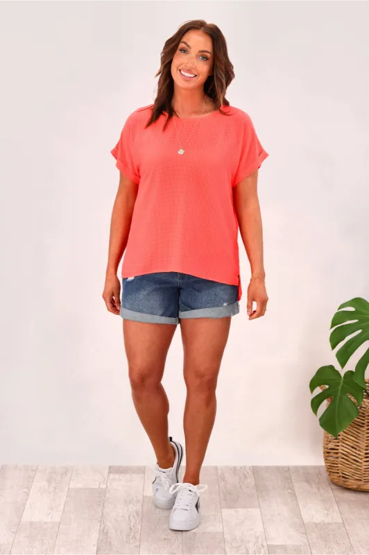 Shine On Label Adriana Self Check Top Fluro sold by Shine On