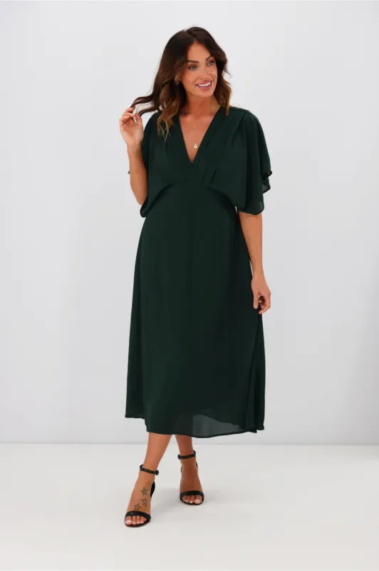 Gloss By Shine On Jordyn Empire Line Dress Forest sold by Shine On