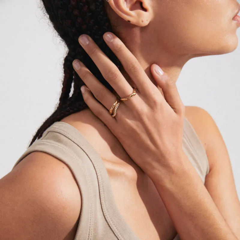 Pilgrim True Rings Gold sold by Shine On