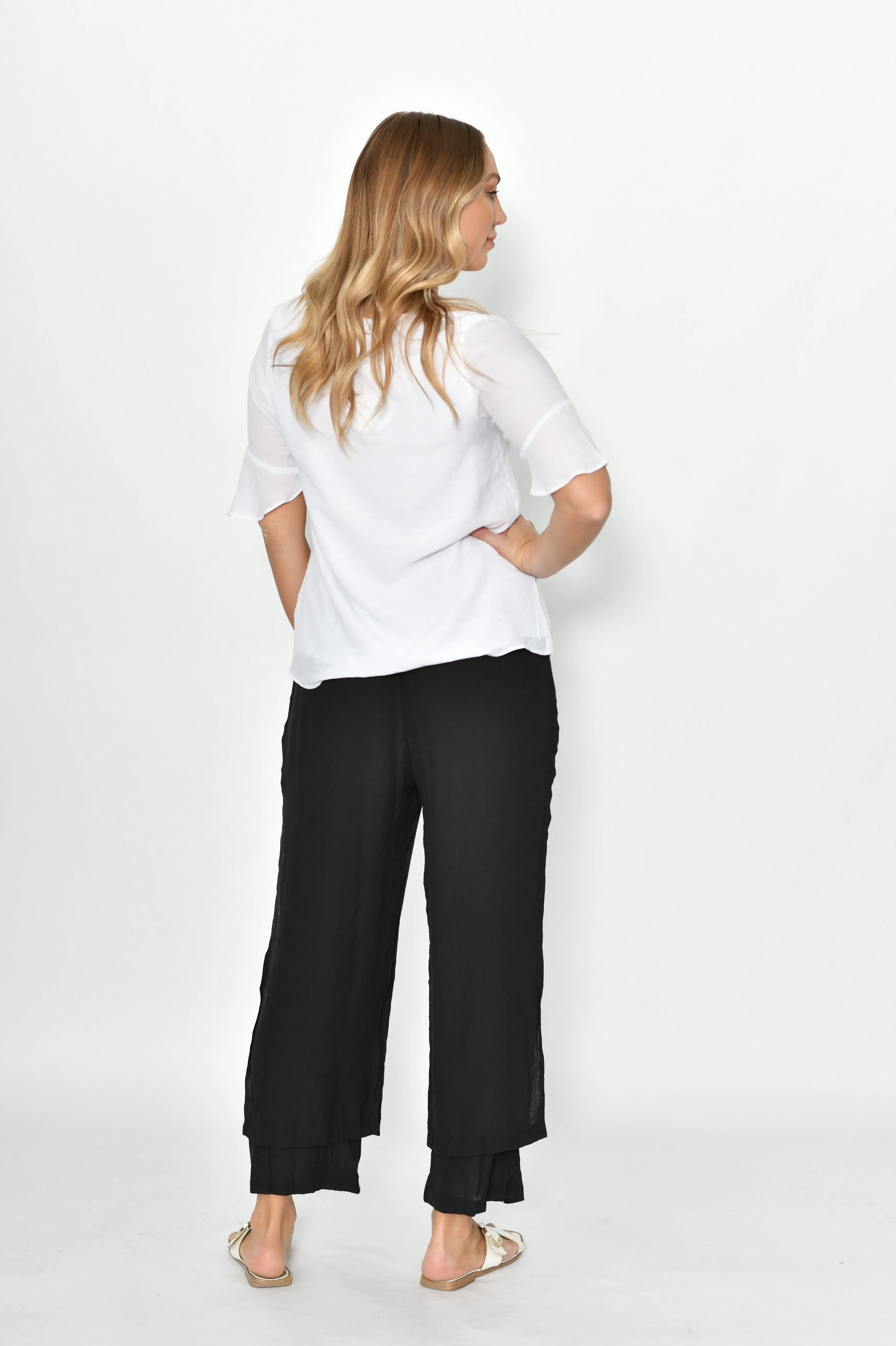 La Mode Side Button Layered Beach Pant Black sold by Shine On product image thumbnail 5