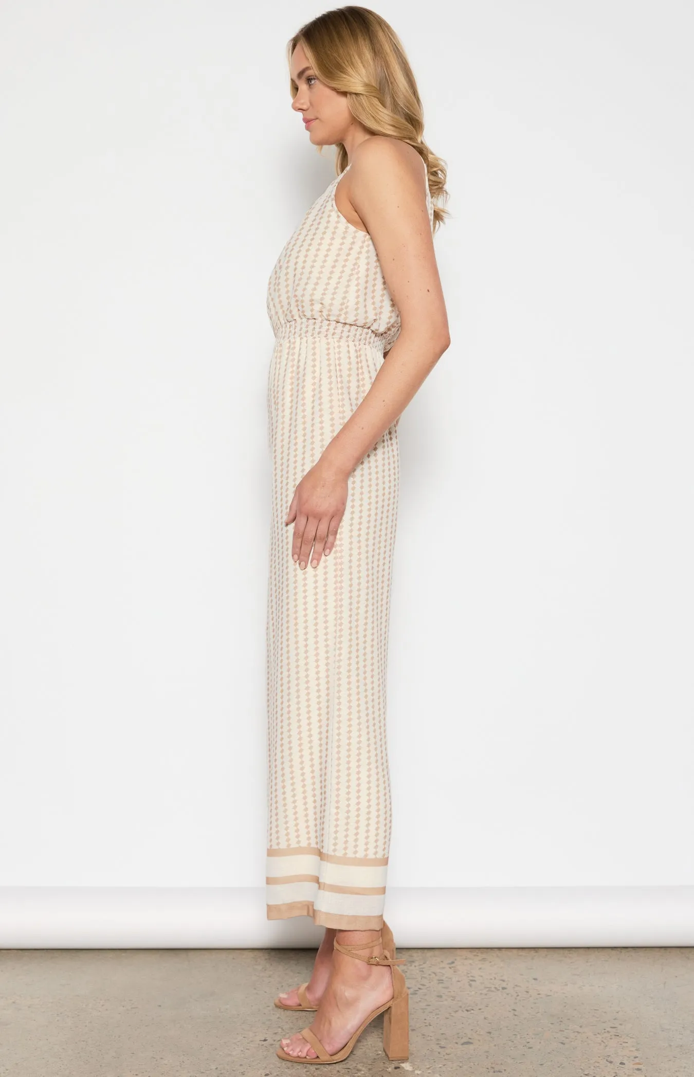 Style State Geo Print Jumpsuit White sold by Shine On product image thumbnail 5