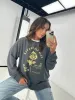 Elm Thorn Crew Washed Black sold by Shine On