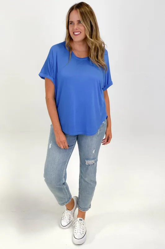Betty Basics Janina Tee Deep Blue sold by Shine On