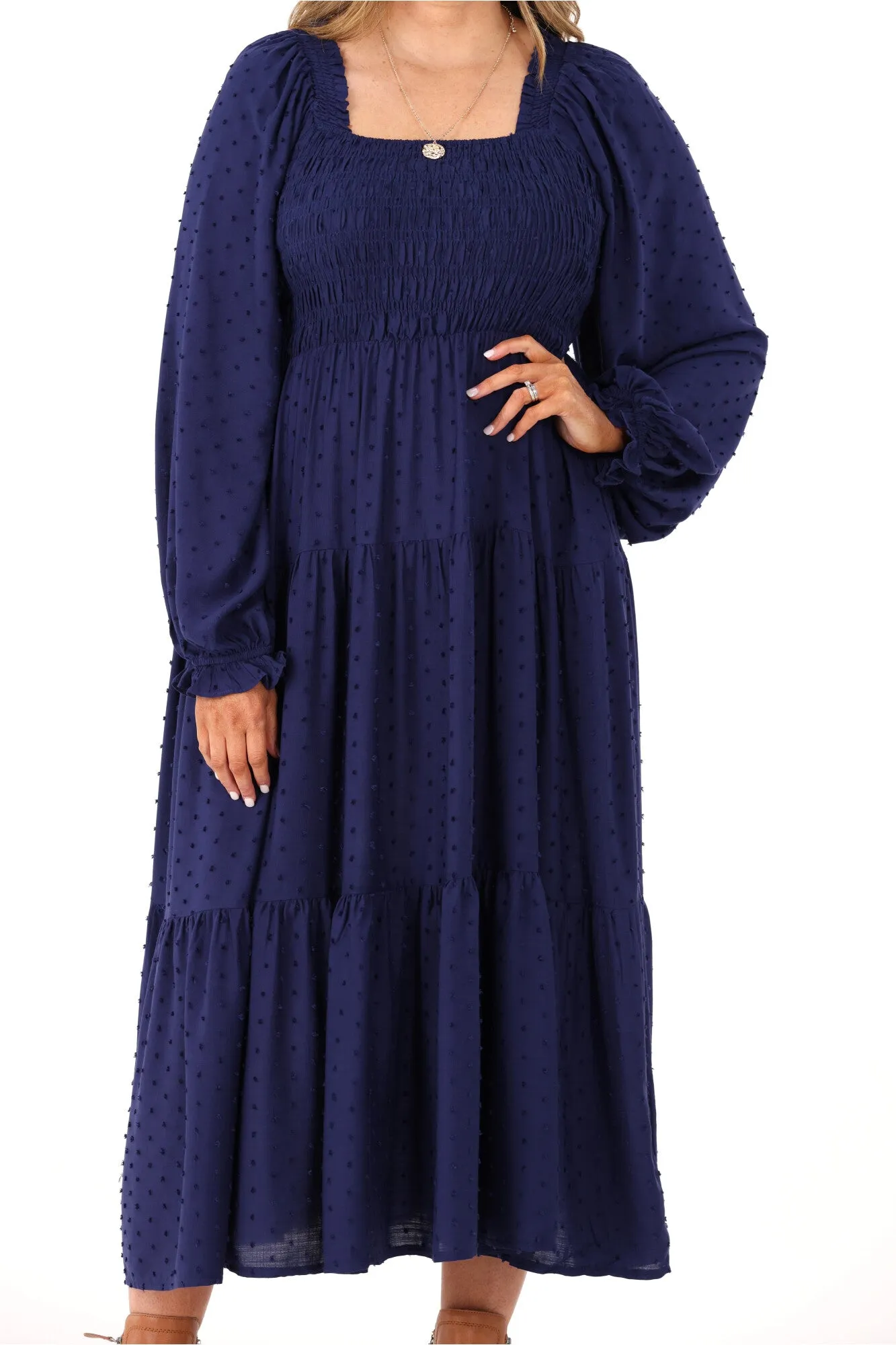 Salty Bright Rachel Dobby Dress Navy sold by Shine On product image thumbnail 2