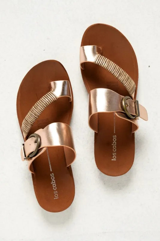 Los Cabos Bria Sandal Rose Gold sold by Shine On