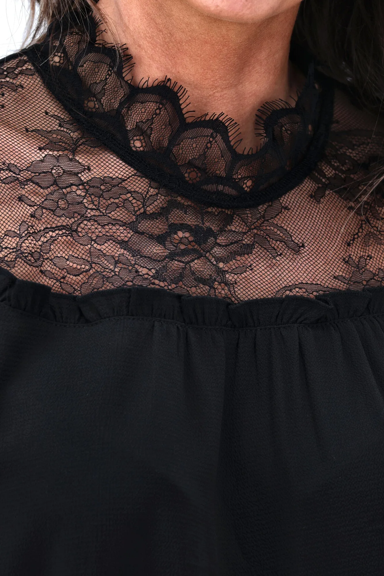 Gloss by Shine On Bonnie Lace Yoke Top Black sold by Shine On product image thumbnail 2