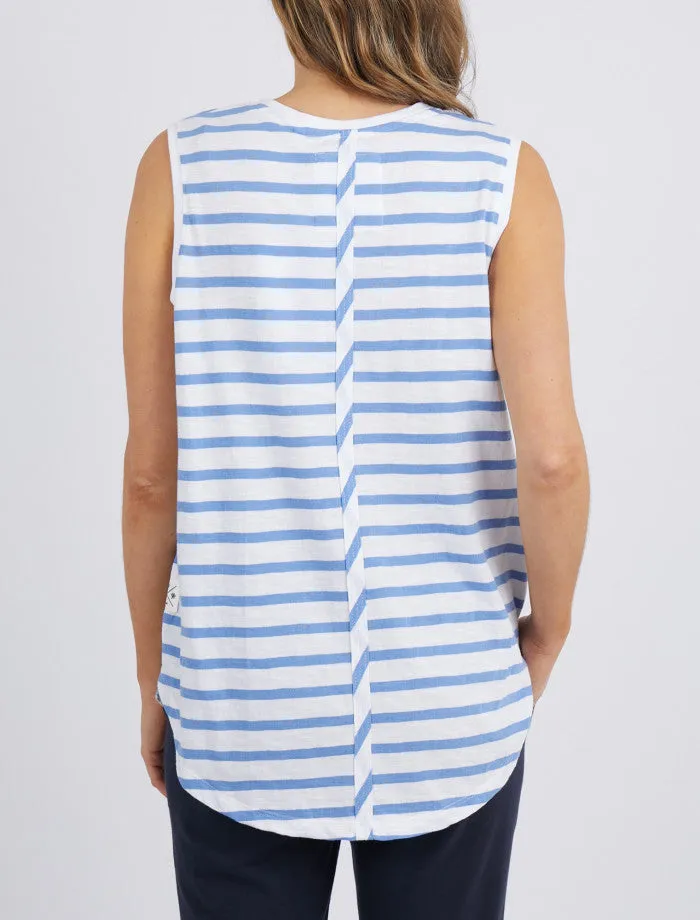 Elm Scoop Tank Cornflower White Stripe sold by Shine On product image thumbnail 4