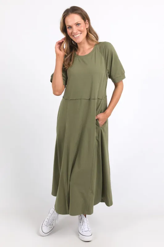 Elm York Midi Dress Clover sold by Shine On